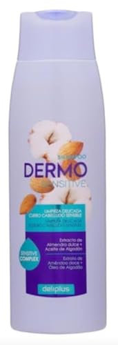 Dermo Sensitive Shampoo 400 ml für empfindliche Kopfhaut mit Süßmandelextrakt und Baumwollöl. Deliplus