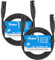 Yinker 2 pezzi cavo XLR Male-Female 3m cavo microfono XLR 3 poli maschio-femmina 2 pezzi per apparecchiature audio e sonore 3m