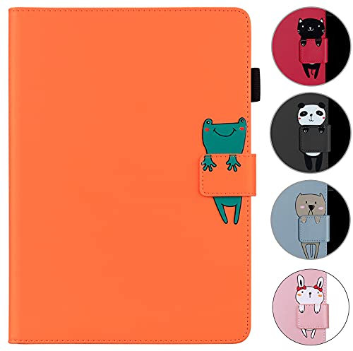 Kedic Coque pour iPad Pro 12.9 2022/2021/2020/2018 Cuir à Rabat Protection iPad Air 13 2024/2025 Fermeture magnétique Fonction de parenthèse Compatible mit Coque ipad 12.9/13 Pouces -Orange