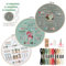 FENGQQKJ Stickset für Anfänger Sticken Set Erwachsene Embroidery Kit Stickrahmen-Set blumen Pflanzen Kreuzstich Anfänger 3 Sets Stickerei DIY Kreuzstich Stick mit 1 Stück Bambus für Handstickerei