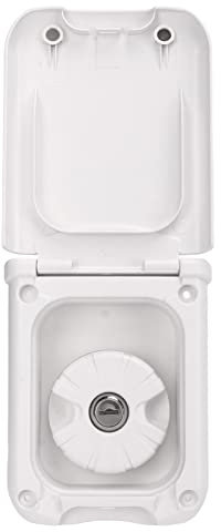 KIMISS Wassereinfüllstutzen für Wohnmobile, Wassereinfüllstutzen für Wohnmobile, Wassereinfülleinlass mit Schloss und Schlüssel, weiß, für Wohnmobile, Wohnmobile, Anhänger und Yachten –