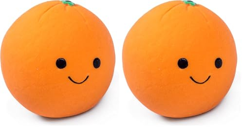 Petface Latex Orange Soft Chew Dog Toy, Small (Pack of 2)