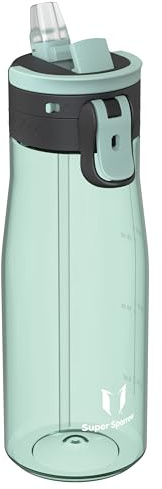 Sparrow Borraccia - 500ml, 750ml, 1L - TouchFlow Bottiglia Senza BPA - Senza Perdite Borraccia Cannuccia - Borracce Sportiva Flusso Rapido Con Un Clic per Scuola, All'aperto