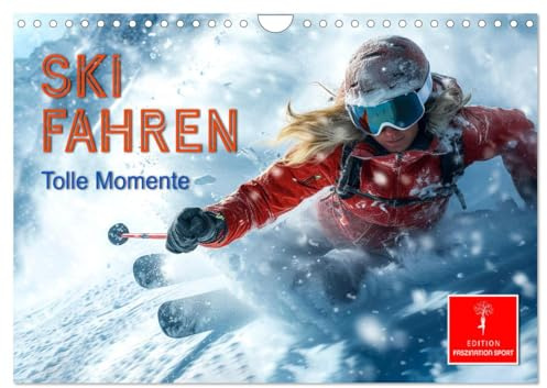 Skifahren - tolle Momente (Wandkalender 2026 DIN A4 quer), CALVENDO Monatskalender: Pistenvergnügen durch und durch. (CALVENDO Sport)