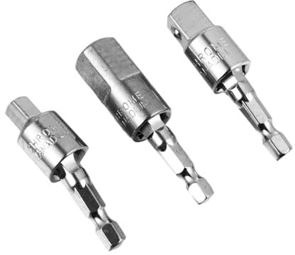 Mipcase 3pcs Impact Driver Socket Adapter Electric Drill Socket Adapter for Automotive DIY and Home Repair