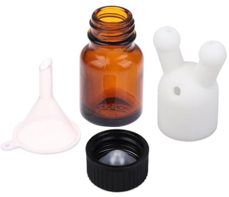 Oil Inhaler Cap | Double Hole Nose Aromatherapy Nasal Inhaler | Empty Perfume Diffuser Personal Dispenser Bottle | Oil and Perfume Poppers Inhaling Dispenser Bottle for Quick Relaxation