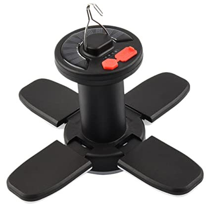 TOYANDONA Da Parete Pieghevole Solare Pannello Luce Della Senza Fili Lampada Da Luce Da Campeggio Portatile Istantanea Tende Per Il Campeggio Glamping Addominali Nero