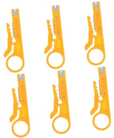 Generico 6 Pezzi Spellafili Utensile Da Taglio Per Spelatura Fili Utensili Da Officina Utensile Da Taglio Multiuso Pieghevole Spellafili Rapido Portatile Spellafili Elettrico Plastica