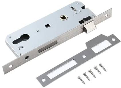 Serrure de porte à mortaise, ceinture horizontale, serrure tubulaire étroite 85 mm, cadre cylindrique profil droit et gauche DIN 20