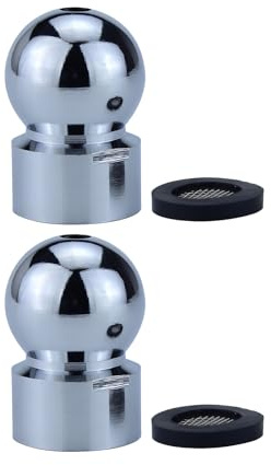 2Pcs Shower Head Top Sprays Connecting Joint Shower Head Top Sprays Connecting Replacement Swivels Connectors Enduring Metal Universals Rotation Ball with Washer
