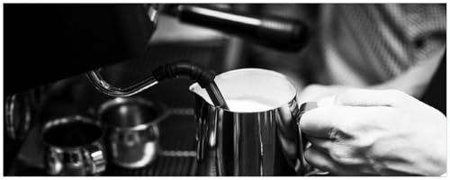 Wallario Küchenrückwand selbstklebend 115 x 50 cm, Motiv: Barista - Einblick in EIN Café | Spritzschutz abwischbar & pflegeleicht