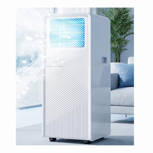 Aire Acondicionado Portátil De 10000 BTU Con Control Remoto, Unidad De Aire Acondicionado Silenciosa 3 En 1 Con Refrigeración, Ventilador Y Deshumidificador, Temporizador De 24 Horas,