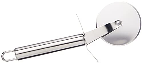 Chef Aid Pizza Cutter Wheel Stainless Steel with Finger Guard, Non Slip Cutting Wheel, Dishwasher Safe with Hanging Loop
