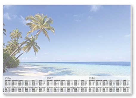 Sigel 5 x Schreibunterlage 'Beach' Papier 59,5x41cm Kalender 30 Blatt