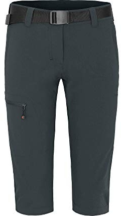Bergson BARLEE Capri (Slim) | Damen 3/4 Wanderhose, vielseitig, pflegeleicht, Ebony [949], 40 - Damen