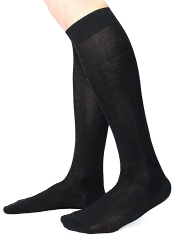 Ciocca Calze uomo lunghe, pregiato cotone 100% FILO DI SCOZIA - Calzini 6 Paia - tre taglie - Resistenti [310_020_115_6]