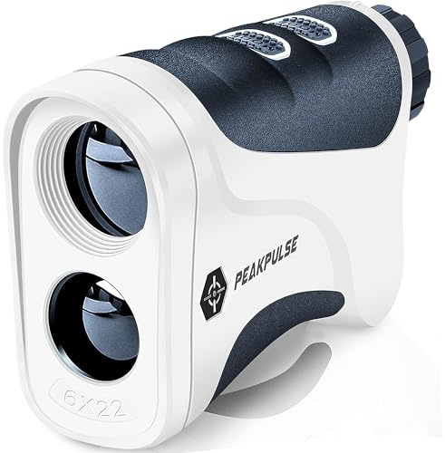 PEAKPULSE Télémètre de golf 650 1400 1700 yards, mesure de distance laser de golf, grossissement 6X, mât de drapeau, verrouillage des vibrations, système de mise au point rapide, tournoi légal