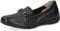 CAPRICE Damen Slipper aus Leder mit Schnalle, Schwarz (Black Deer), 39 EU