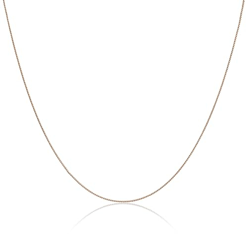 jewellerybox Rose vergoldet Sterling Silber 14 Zoll Fuchsschwanz Kette Halskette