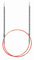 Addi 63452 addiNovel Rundstricknadeln, quadratisch, 150 cm x 3 mm, Metall, rot, 150cm 3mm