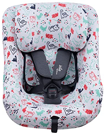JYOKO Kids Bezug kompatibel mit Joie Spin 360, Nuna Rebl, aus Baumwolle (Dino Party)