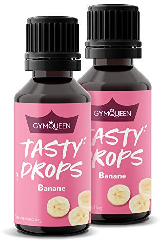 GymQueen Tasty Drops, Banane, 2x30ml, Flavour Drops ohne Kalorien
