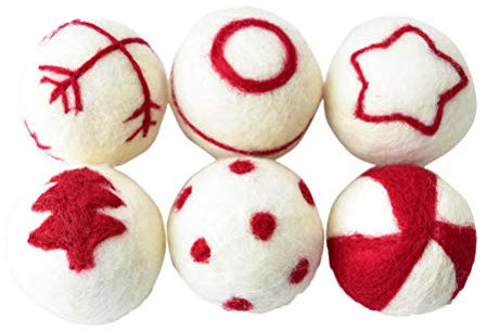 6st Christbaumkugeln Ornamente Dekorationen Weihnachtskugel Ornamente Weihnachten Fühlte Bälle Wollknäuel Weihnachtsschmuck Weihnachtskugel Aus Wolle Feiertag Weihnachtsbaum Kranz