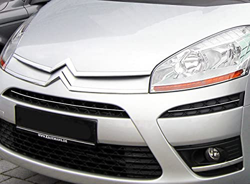 Luxyline Baguette de calandre supérieure chromée Compatible Citroën C4 Picasso (07-12)