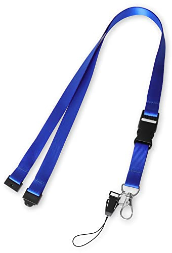 hoinya Schlüsselband lang Lanyard Blau 1 Stück Umhängeband mit Karabinerhaken Schlüsselbänder Ideal für Schlüssel, Ausweis, Handy, Kamera Herren, Damen & Kinder