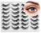 Faux Cils Naturel Court 3d Faux Cils Cat Eye Lashes Doux 14 paires noir Reutilisable Fake Lases Wispy False Eyelashes faits à la main Vaporeux en Bande Cils Moelleux par Glowing Win