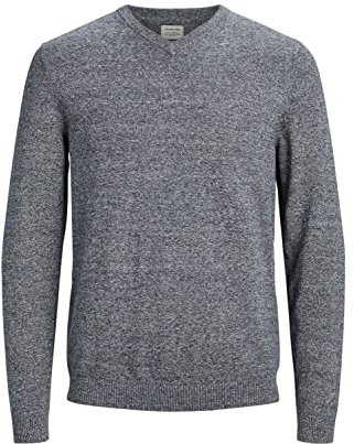 JACK & JONES Herren Pullover JjeBasic V-Ausschnitt Strickpulli Oberteil Regular, Farbe:Mehrfarbig, Größe:S
