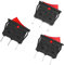 Tiardey 3Pcs AC 30A 250V/125V 3 Pin ON/Off Wasserdichter Bootswippschalter mit roter Kontrollleuchte