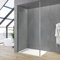 Walk-in Dusche 100x200 cm Duschabtrennung Begehbare Duschwand Glas Bodengleich Glasduschwand Glastrennwand Barrierefrei Sicherheitsglas 8 mm Lotus-Effekt NANO Beschichtung Deckenstütze Deckenhalterung