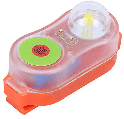 SPYMINNPOO Marine LED Licht, Rettungswesten Lichtlampe LED JHYD Seawater Self Lighting Life Saving Flashlight Conspicious Attract Light Lamp(Orange) Wassersport Schwimmprodukte