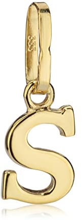 NKlaus Kettenanhänger kleiner Buchstabe S 333 Gelb Gold 8 Karat 6x5mm Kinder Alphabet Amulett 1349