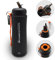 Pluvia® Blackbottle 650 Outdoor Wasserflasche faltbar BPA frei inkl. Karabiner und Filtereinsatz – Optionale Verwendung in Kombination mit Outdoor Wasserfilter - Camping Sport Survival