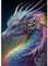 QENSPE 5D Diamond Painting Bunter Drache Diamant Painting Bilder Drache Diamond Art Erwachsene Full DIY Diamant Kunst Malerei Stickerei Set Kreuzstich Bilder Home Wand Dekor 30x40cm