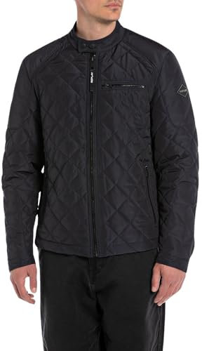 Replay Veste matelassée Transition Veste sans capuche, Deep Blue 498 (Bleu), S Homme