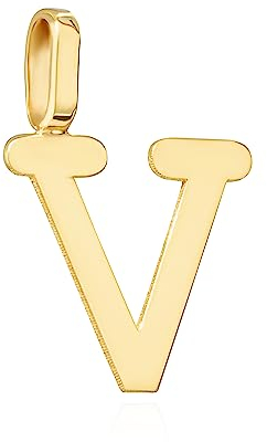 NKlaus Kettenanhänger Buchstabe V 333 Gelb gold 8 Karat 12x8,5mm Amulett Anhänger 14474