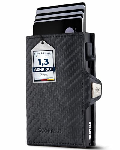 SF SCOFIELD Duality Classic Premium Slim Wallet | Kartenetui 9 – 10 Karten | Karten Geldbeutel | Herren Portemonnaie | RFID Schutz |Kreditkartenetui | Smart Wallet | Wallets for Men | Geldbörse