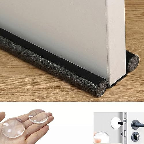 Door Bottom Seal Strip Stopper, Door Bottom Seal Strip, Door Draft Stopper, Noise & Pest Isolation Waterproof Door Bottom Seal Strip, Adjustable Door Sweeps, For Home,Office (black)