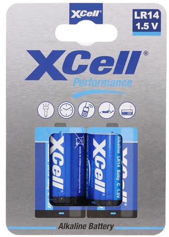 XCell Batterie Alkaline Baby, C, LR14, umweltfreundliche Verpackung, 1.5V, 2er Blister