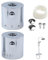 Shower Tap, Thermostatic Control Handles, 1 Pair Thermostatic Shower Mixer Knob Chrome Finish Shower Temperature Control Handle Knob for Bathroom Washroom Kitchen