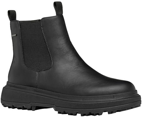 Geox D Lamidie + Grip ABX, Stivale alla Caviglia Donna, Nero, 39 EU