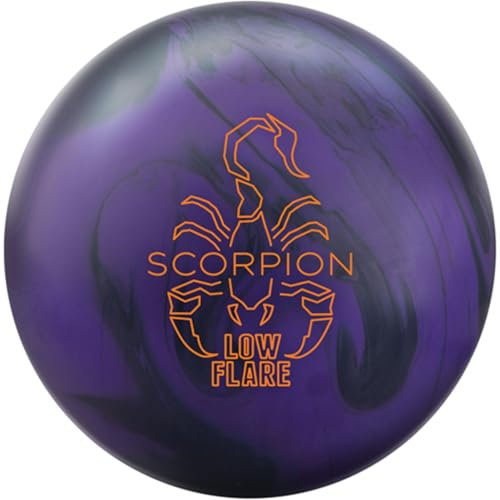 Bowlerstore Products Hammer PRE-DRILLED Scorpion Low Flare Bowling Ball - Purple/Black Pearl 15lbs