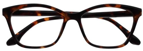 OPULIZE KAT Lesebrille - Cat-Eye Katzenaugen-Fassung - Glänzend Brauner Schildpatt - Herren & Damen - Federscharniere - R59-2 - +3.50