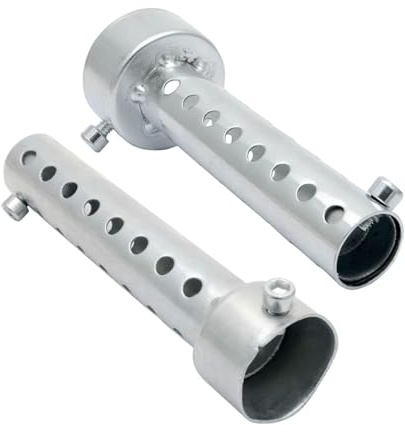 KACEPAR 35mm Motocicleta DB Killer Silenciador Deflector, Silenciador de Tubo de Escape Cancelador de Ruido, Silenciador de Ruido De Lata Silenciador Extraíble, Plata, 2 Piezas