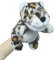 lilizzhoumax Handpuppe Leopard Kuscheltier Simuliertes Tier Leopard Handpuppe aus Plüsch Kawaii Niedliches Rollenspiel interaktives Früherziehungsspielzeug für Kinder Geschenk für Kinder Zoo Tiere
