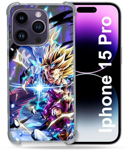 Compatible MagSafe Case for Iphone 15 Pro (6.1) Manga Dragon Ball Sangohan Duo