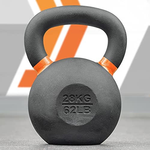 METIS Pro Cast Iron Kettlebells | Improve Your Strength Training with Premium-Quality Weights – Choose from Various Sizes [4-48kg] and 2 Set Options (28kg)